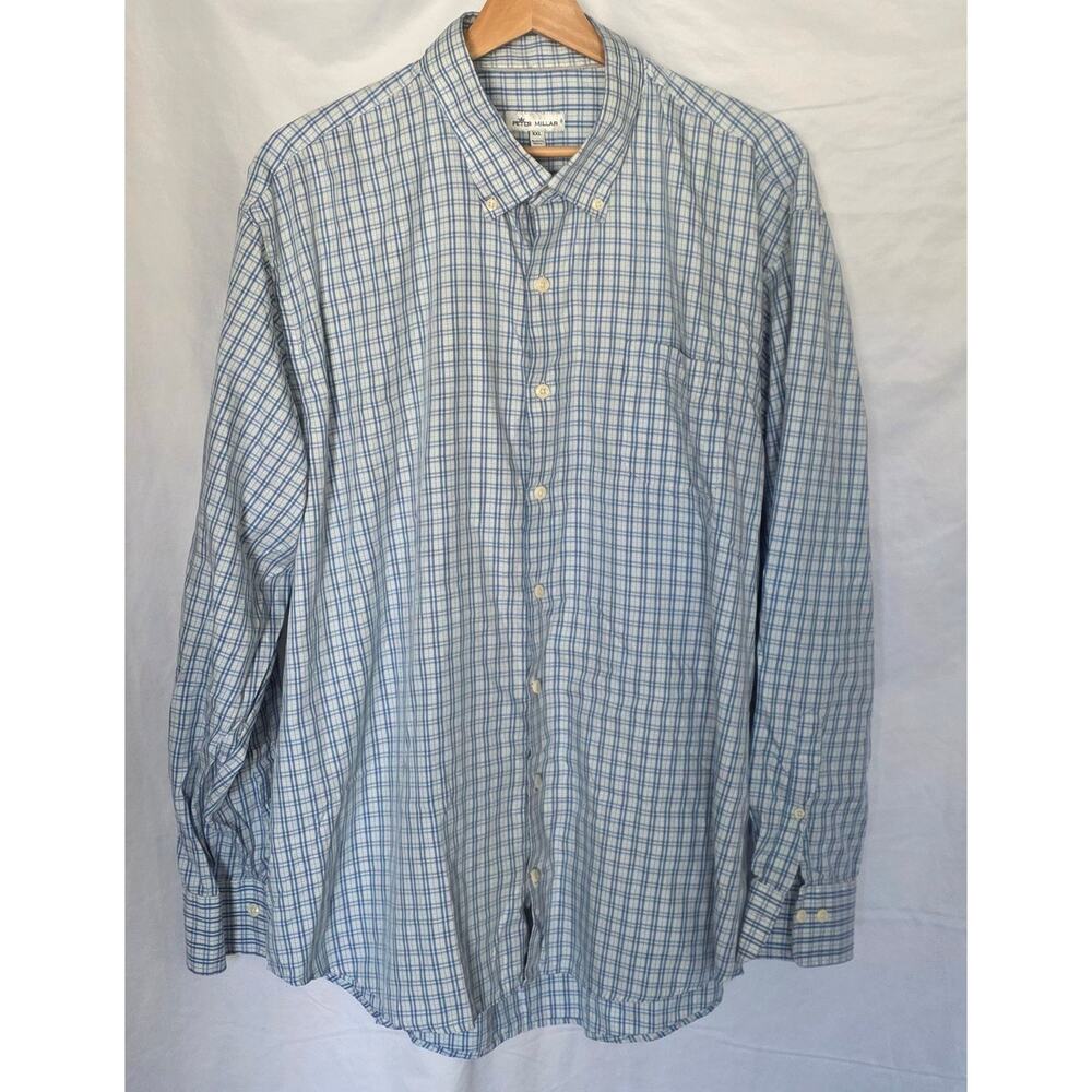 Peter Millar Men's Plaid Long Sleeve Button-Down XXL‎